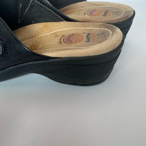 Earth Spirit Gelron Women's Black Vegan Leather Buckle Accent Slip-On Mules 10 - Picture 4 of 14